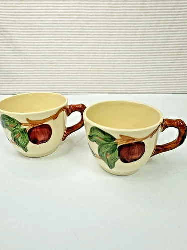 Vintage Franciscan Apple Teacups Coffee Cups USA Backstamp