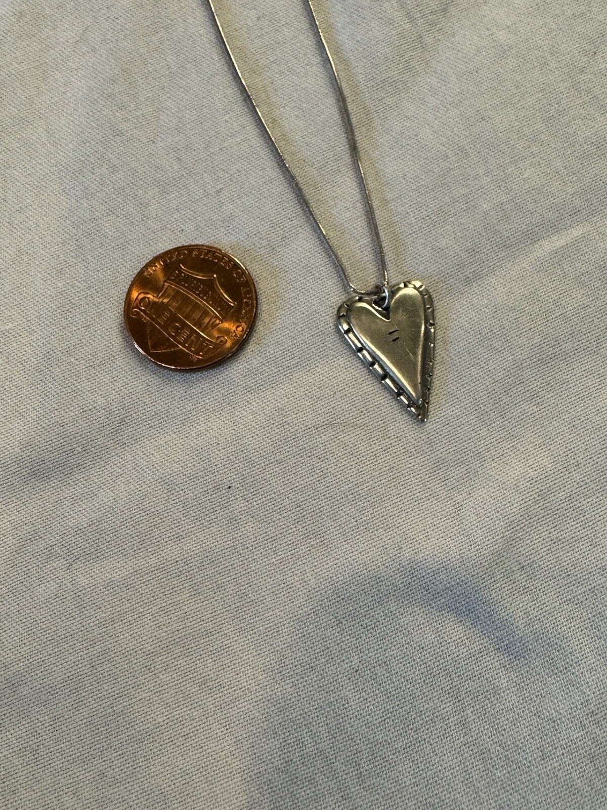 Tiny Solid Sterling Heart On Sterling Chain - image 6