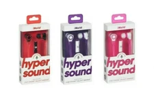 iWorld Hyper Sound Earbuds with Mic 1 Smartphone Stereo Headsets Purple Pink Red