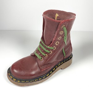 Dr Martens Air Wair ADVERTISING Boot Candle Red with Green Laces VERY RARE  | eBay