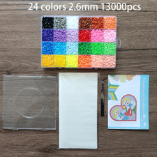 Fuse Beads Kit 24/48 Colors 2.6MM | 3D Pixel Puzzle DIY Crafts | Iron Melting