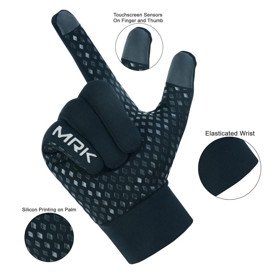 Running Winter Thermal Gloves For Men & Women Windproof Touch Screen Cycle Glove - Image 3 of 4