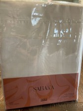 Sabana Home Dora Luxury Flat Sheet - King - White/ Cream