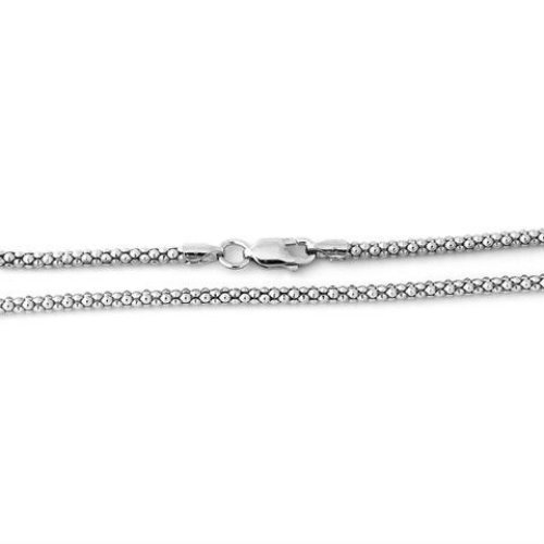 1,8 mm massiv 925 Sterlingsilber italienische POPCORNKETTE Halskette Italien 925 gestempelt - Bild 3 von 4