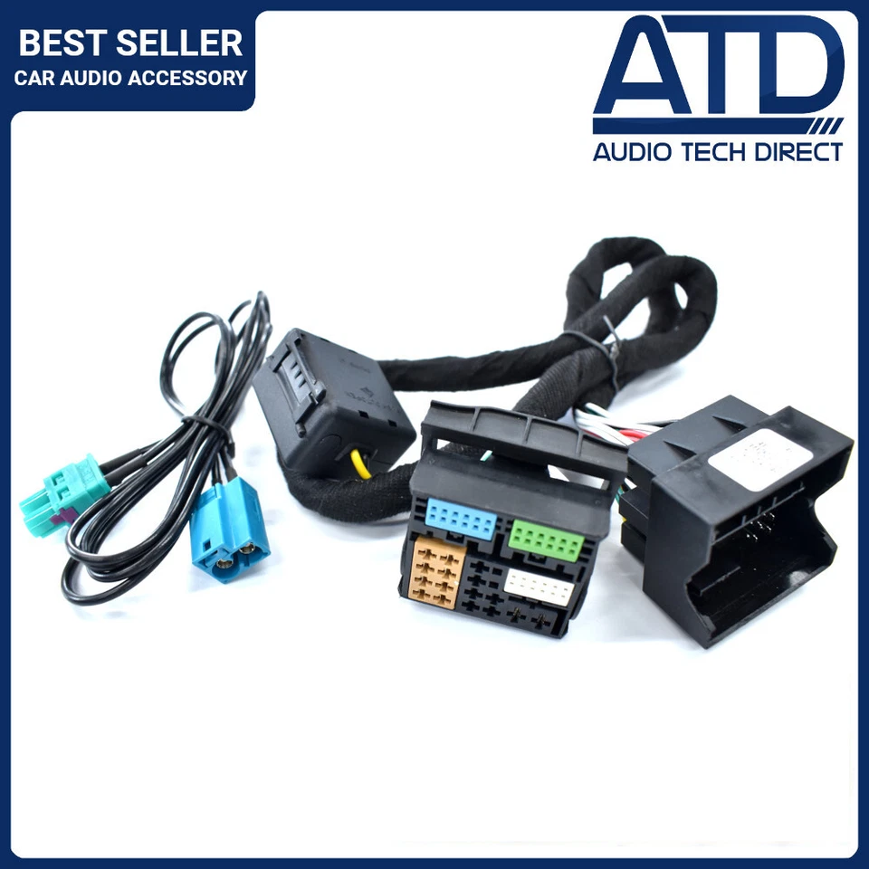 AUDIO TECH DIRECT MQB Extension Harness For VW, SKODA, SEAT & AUDI 52way Plug 80cm Cable Length