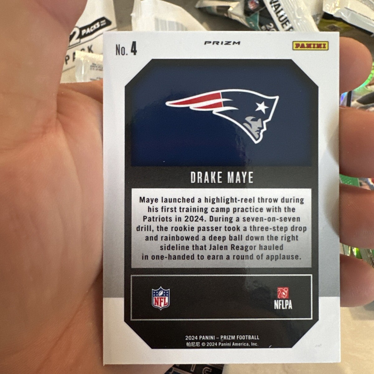 2024 Panini Green Prizm Emergent Drake Maye New England Patriots