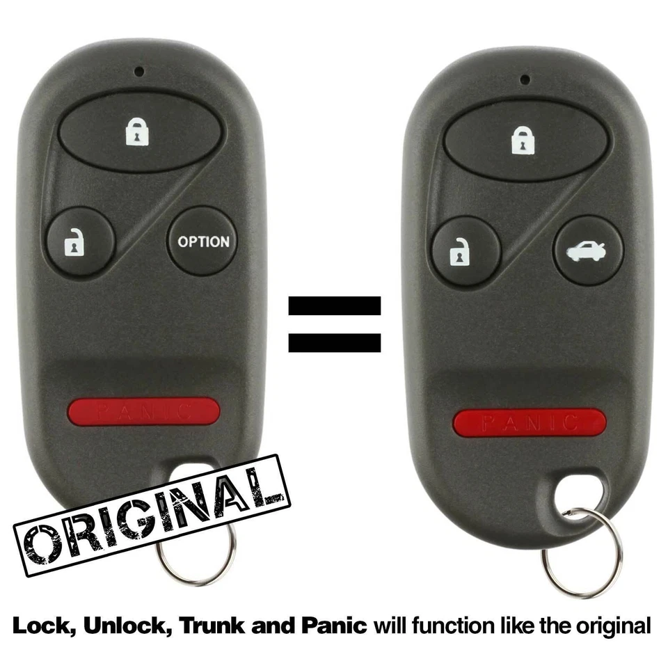 2 for 1997 1998 1999 2000 2001 Honda Prelude Keyless Entry Remote Fob Car Key Foto 2 de 4