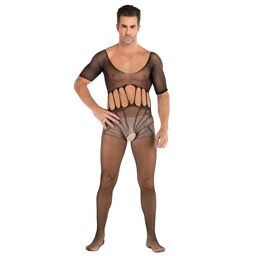 Hombres Lencería Malla Cuerpo Medias Pantimedias Body Ver a través de Ropa Interior Erótica - Imagen 146 de 162