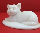 Vintage Westmoreland Cat On A Nest TOP ONLY White Milk Glass