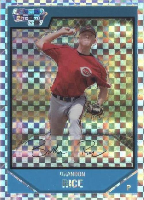 2007 Bowman Chrome - Prospects Brandon Rice #BC10 X-Fractor /275 (RC ...