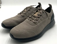 Johnston & Murphy Men's Size 11 Amerst Knit U Throat Lace Up Taupe Shoes