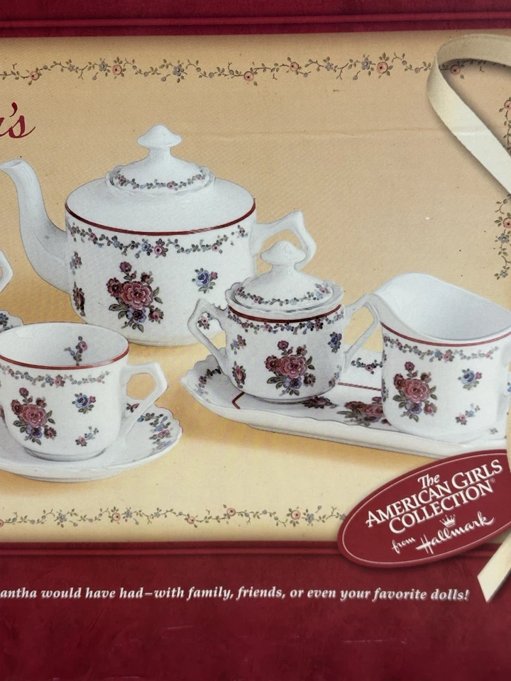 美国女孩萨曼莎茶套装标志 100% 完整原装盒 2002 — 第 3/4 张图片