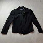 Amanda Smith Petites 8P Black Zip Front Dress Jacket Polyester Spandex — photo 7