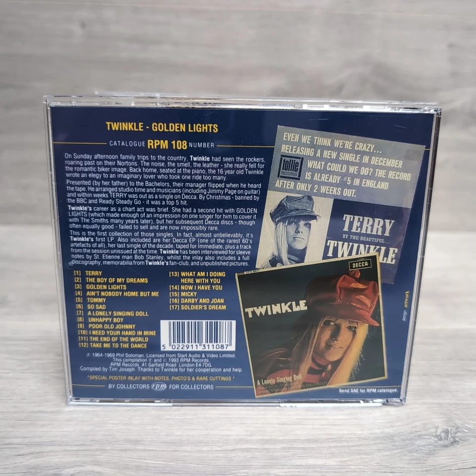 Twinkle - Golden Lights - CD Album + Poster Inlay - 1993 RPM Records - VG Con  Foto 3 de 4