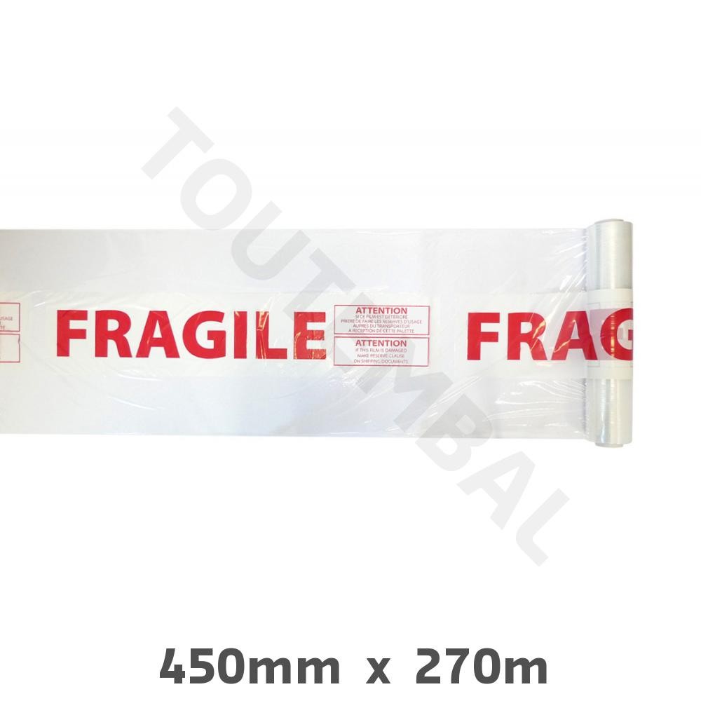 Film étirable FRAGILE anti-casse pour expédition sécurisée