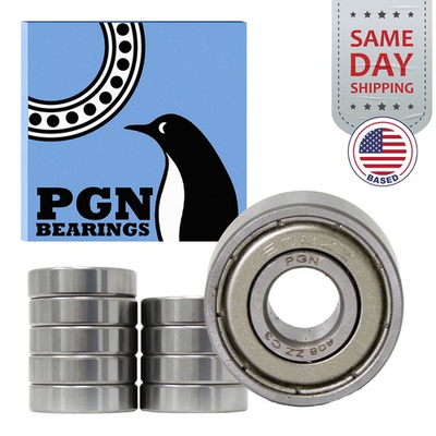 #ad 10 608 ZZ Premium Metal Shield Chrome Ball Bearing 8x22x7 Skateboard 608z $9.95