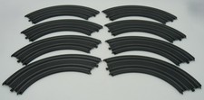 TYCO MATTEL 9" 1/4 CURVE TRACK 8 PC NO BROKEN ENDS VN CLEAN RACE READY
