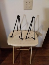 Pair Of 14'' Tabletop Instant Display Easel, Black Steel Table Top Easels