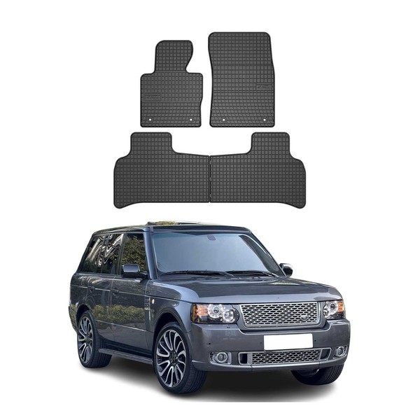 Omac Gummi FußMatten FüR Land Rover Range Rover L322 2002-2012 Schwarz 4X-image