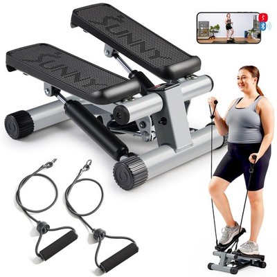 Sunny Health & Fitness Mini Stepper w/ Resistance Bands & LCD Monitor  NO. 012-S