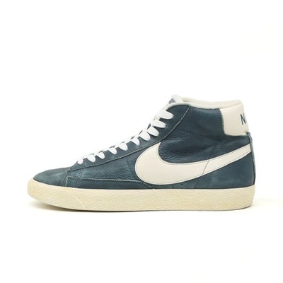 Nike Damen Blazer Mid '77 Sneaker Blau Weiß Leder Komfort High-Top EU 40