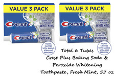 Crest Plus Baking Soda & Peroxide Teeth Whitening Toothpaste,Mint, 5.7 oz,6 Pack 0.26 per gallon