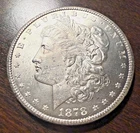 1878-CC Morgan Silver Dollar - Solid AU details 1st-year from Carson City mint