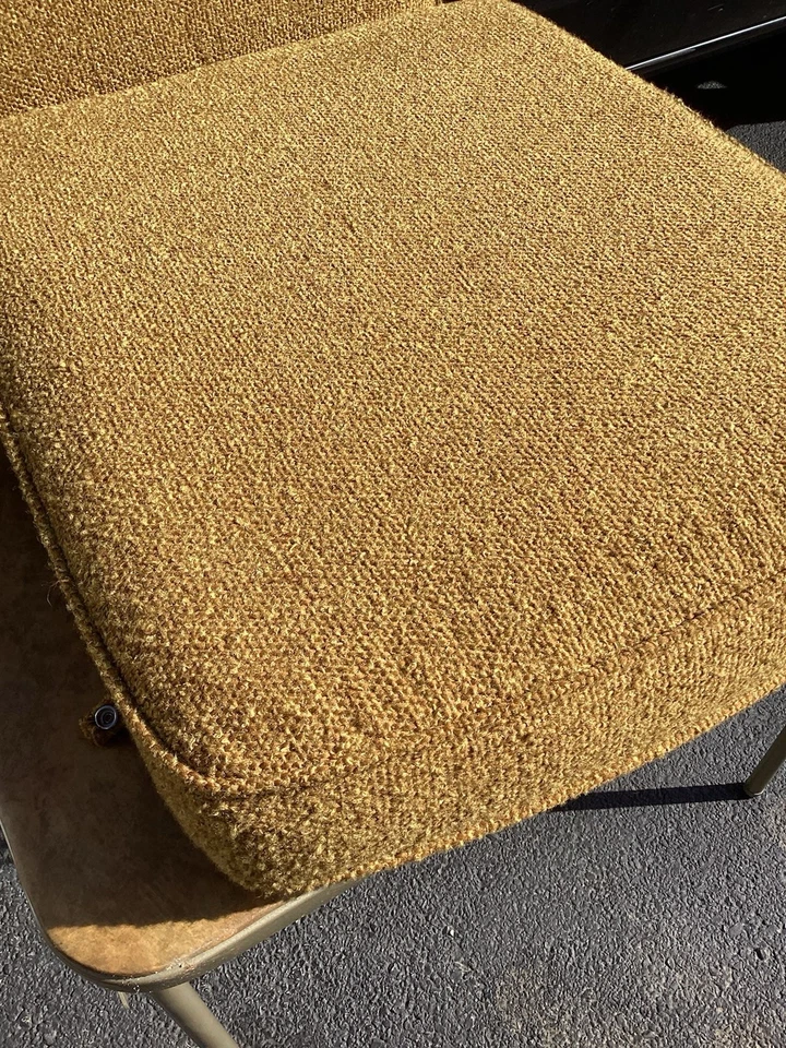 Cojín de asiento de silla MCM vintage años 60 70 *Cojín solo CHAISE patrón loco BB Foto 2 de 4