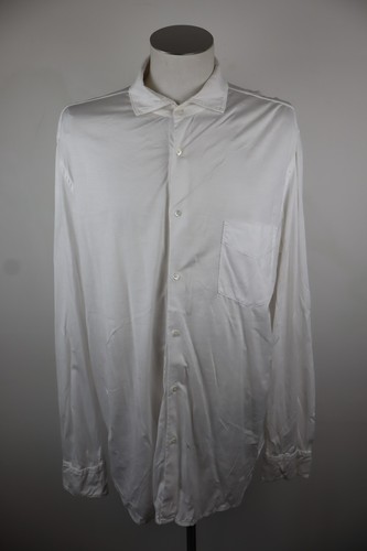 Aspesi, ASPESI MEN'S SHIRT SIZE XXXL MAN CASUAL VINTAGE COTTON LOGO SHIRT