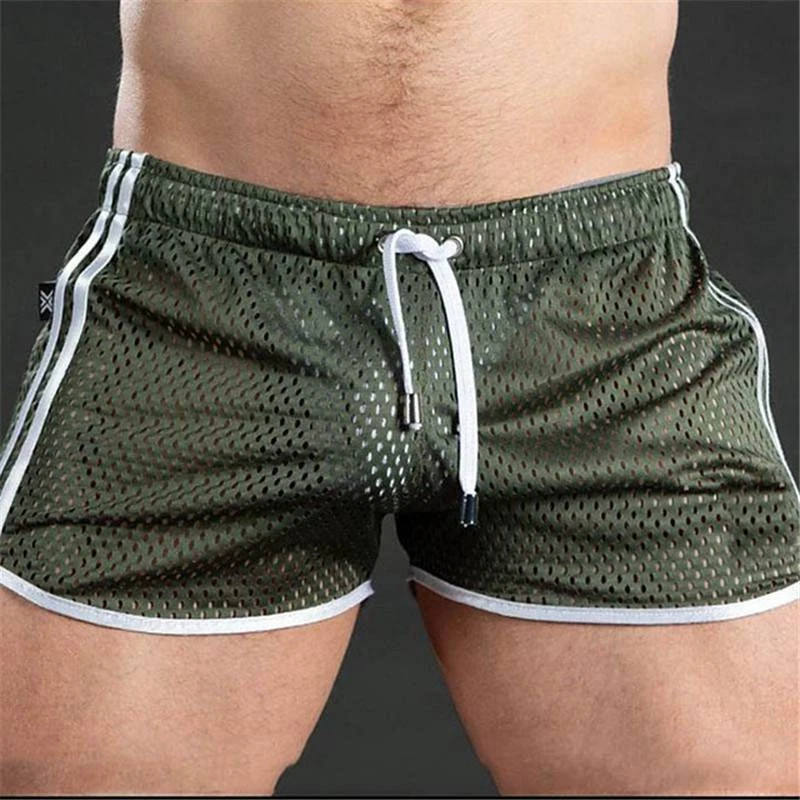 Workout Running Men's Mesh Fitness Pants Training Sports Shorts Breathable Gym - Image 2 of 4