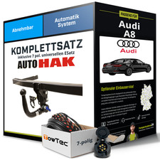 Anhängerkupplung abnehmbar für AUDI A8 +E-Satz Kit NEU AHK