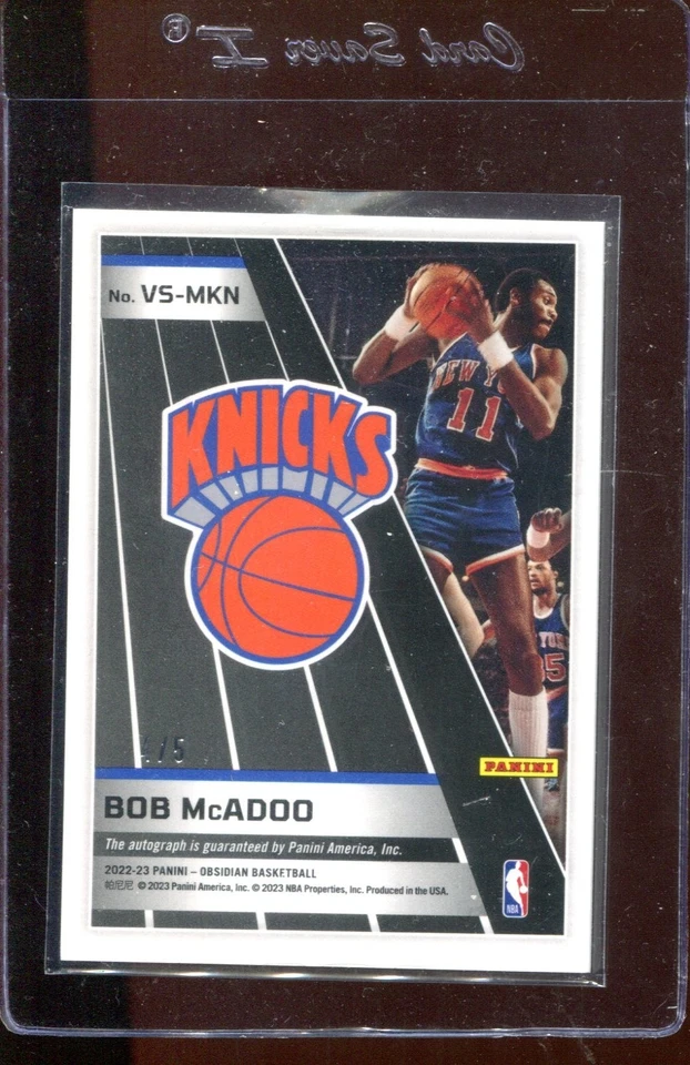 2022 Obsidian Volcanic Bob McAdoo Autograph 4/5 New York Knicks - ONLY 5 made! - Image 2 of 2