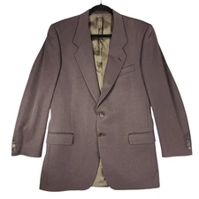 Conte di Roma Sport Coat 39R Men Brown Virgin Wool Two Button Blazer Made Italy