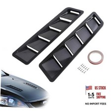 Car Hood Vent Scoop Kit, ABS Auto Hood Vents Bonnet Cover, Carbon Fiber Hood