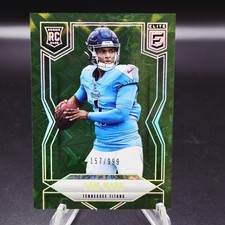 2025 Panini Donruss Elite Cameron Ward RC #101 Green Explosion /999 Titans