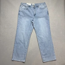 Seven7 Loose Straight Jeans Women’s Sz 12 High Rise Key West Blue NWT $98