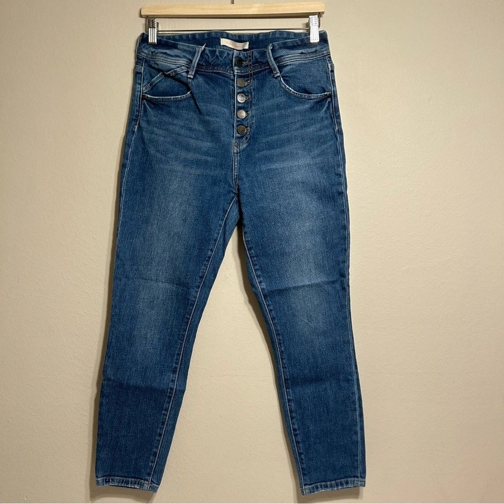 Jeans Slim BCBGMAXAZRIA Taille EU 34 - Bleu Délavé, 99% Coton - Occasion Très Bon état - Style Décontracté Streetwear
