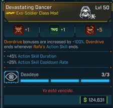 Borderlands 4 ⭐DEVASTATING DANCER CLASS MOD⭐ACTION SKILL DURATION & COOLDOWN