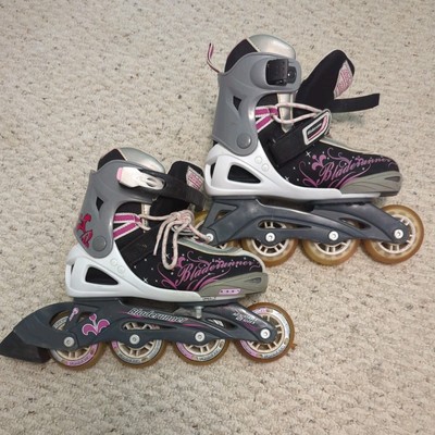 Bladerunner Phaser G Inline Roller Blades  Girls Sz 1-4  Black/Purple/White 