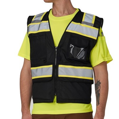 Black big and tall High Vis Reflective Safety Vests for Men Women 6xl 7xl 8xl...
