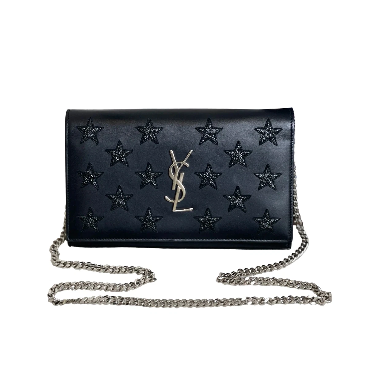 サンローランパリ スターパッチ クラッチバッグ 397295 シルバー Saint