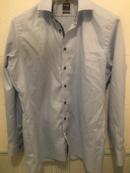 Men Olymp Shirt Navy Cotton 40 /L / 48 #BWZK
