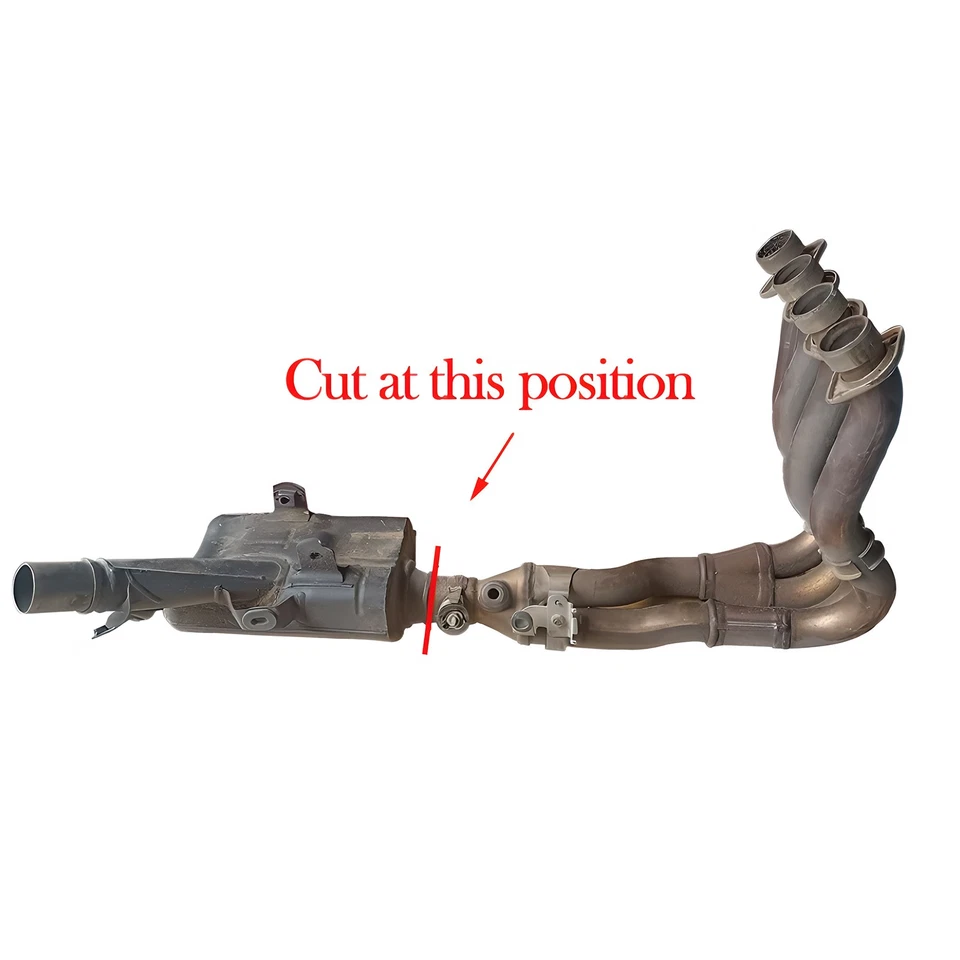 Motor Exhaust Mid Pipe 51mm Stainless Steel for Suzuki GSXR60 GSXR750 2011-2024 Foto 3 de 4