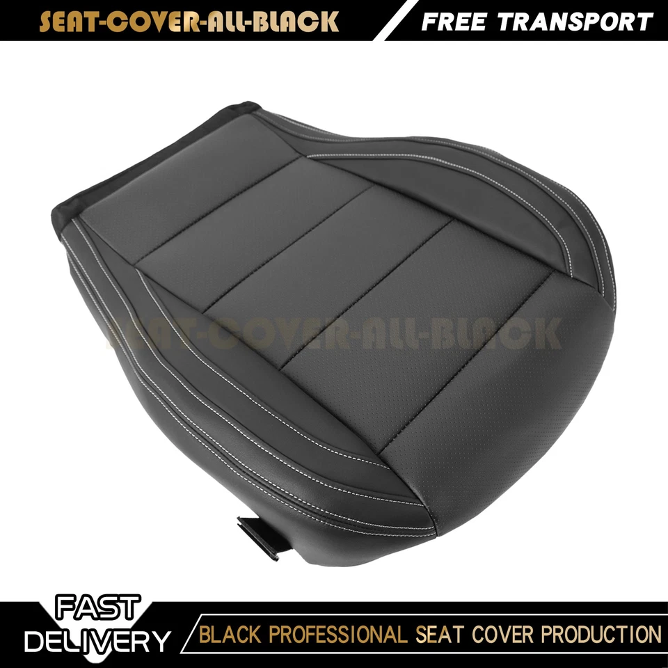 Fits 2015 2016 2017 - 2023 Ford Mustang GT Front Bottom Top Leather Covers Black - Изображение 2 из 4