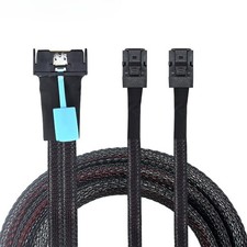 PCIE Gen5 MCIO 8X 8i to 2 MINI SAS HD SFF-8643 adapter cables