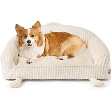 Washable Dog Beds for Large Dogs for Crate 35 Inch - Striped Cat Couch for In...