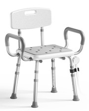 SOUNDFUSE Shower Chair for Inside Shower with Arms and Back, FSA/HSA, Height ...