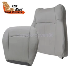 Driver Bottom & Top Leather Seat Cover Light Gray For 2005-2010 Chrysler 300C