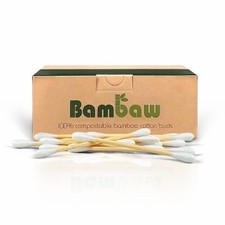 Bambaw Bambaw | Bamboo cotton buds box | 200 units-5 Pack