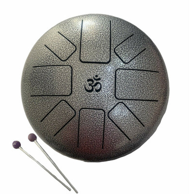 Groß Stahl Zunge Trommel 25.4cm 10 Noten Chakra Hand Pfanne Tank Happy Mallet